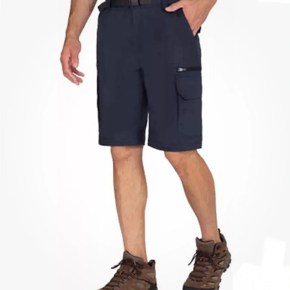 BC Clothing Men's Convertible Stretch Cargo Hiking Pants Shorts Zip Pocket - Picture 14 of 16